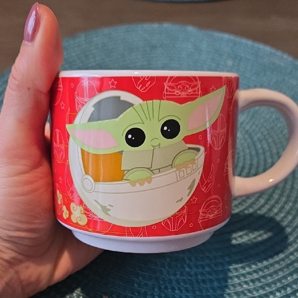 Red Baby Yoda Mug